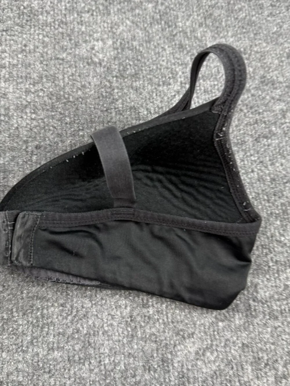 Black Wirefree Front Clasp Bra No Size Tag Fits Approx XL Check Measurements